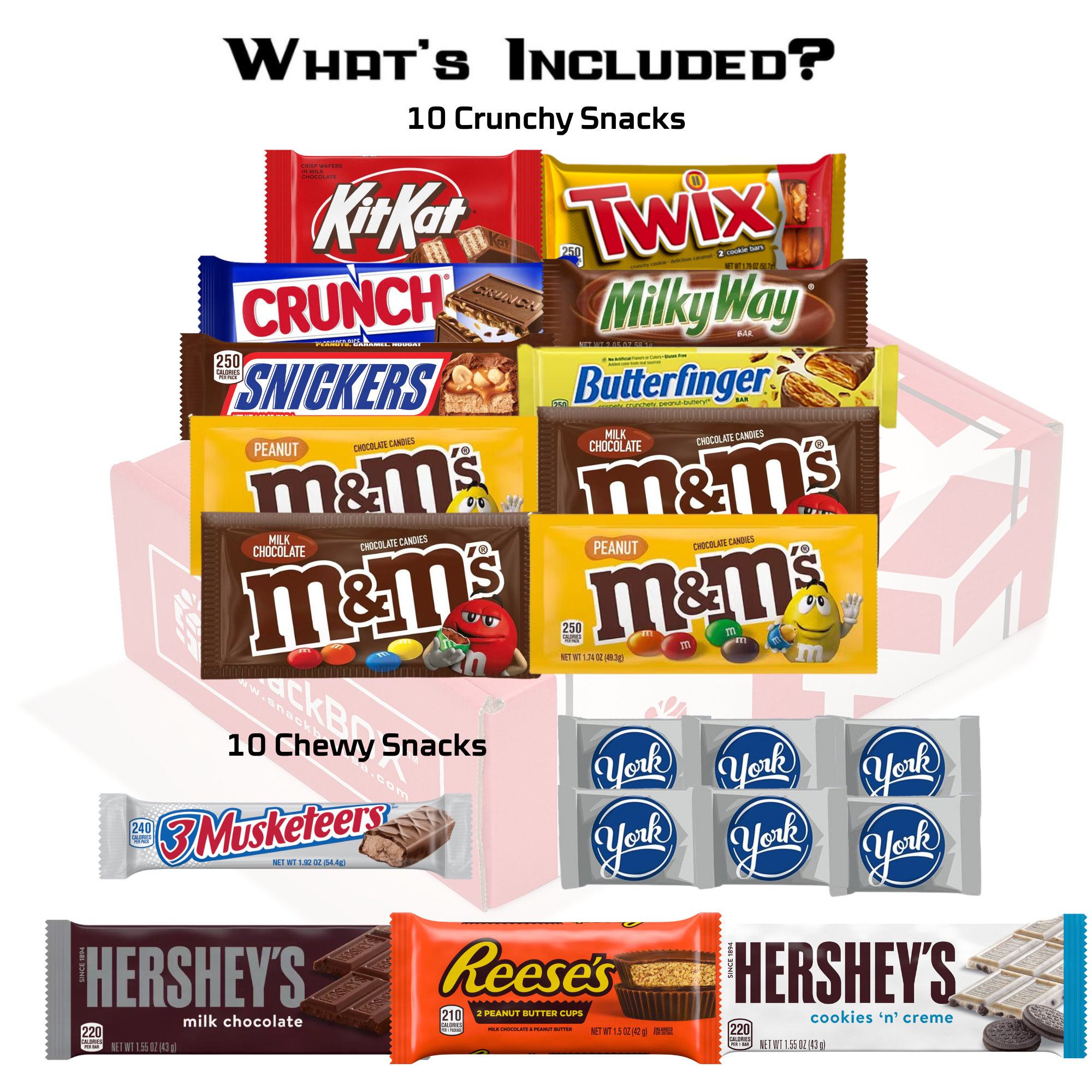 *NEW* Chocolate Candy Bar Box (20 Snacks)